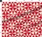 Geometric Abstract Cheater Quilt Scandinavian Scandi Patchwork Mcm Midcentury Topper Red Bold Square Bohemian Eclectic Modern Farmhouse Two Custom Printed Fabric by Spoonflower Various Fabrics by the Yard or Fat Quarter